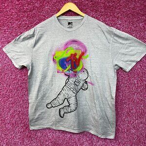 MTV Astronaut Moon Man Trophy Poster T-Shirt Size Extra Large